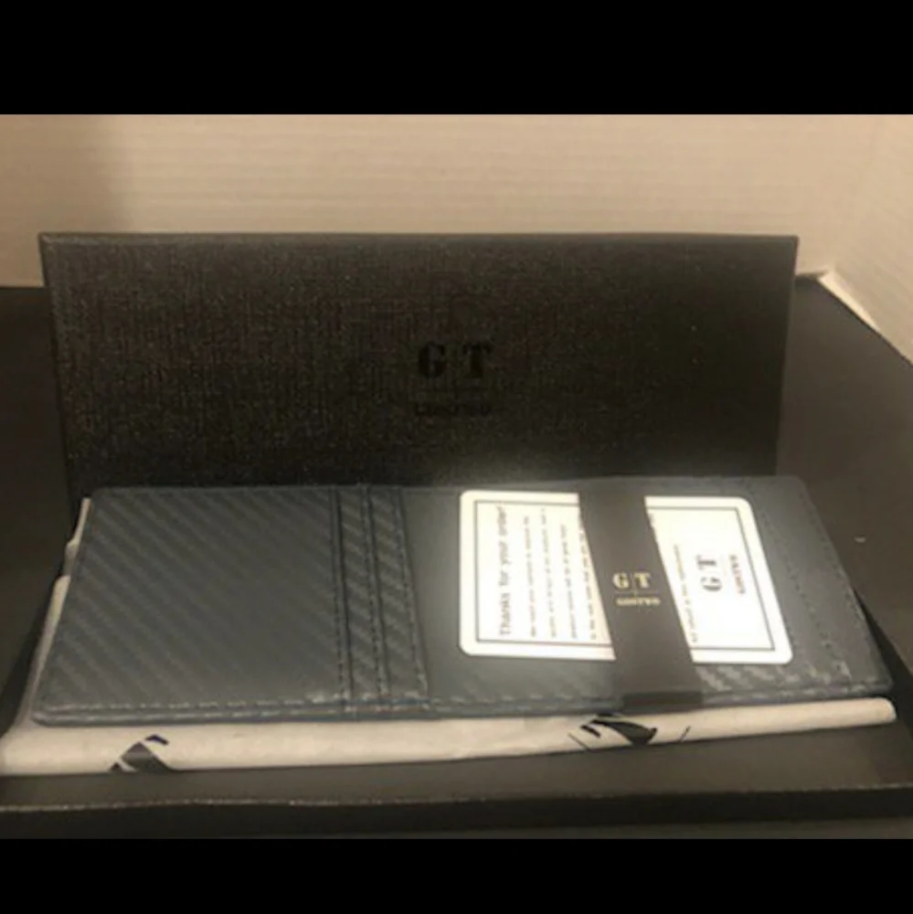 Grey Textured Wallet And Card Holder With RFID Blocking